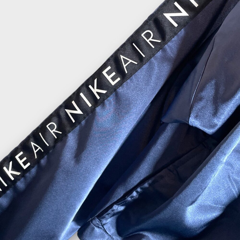 NIKE Satin Track Jacket LARGE Loose Fit NWOT Periwinkle - Picture 4 of 10